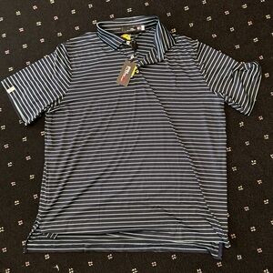 Ralph Lauren Navy and White Striped Polo